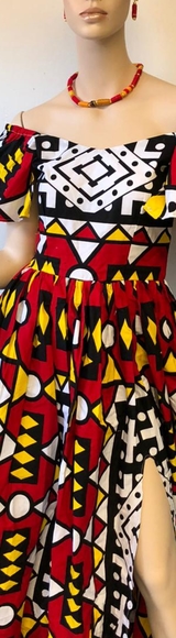 Ankara Maxi Dress - Picture 2 of 2